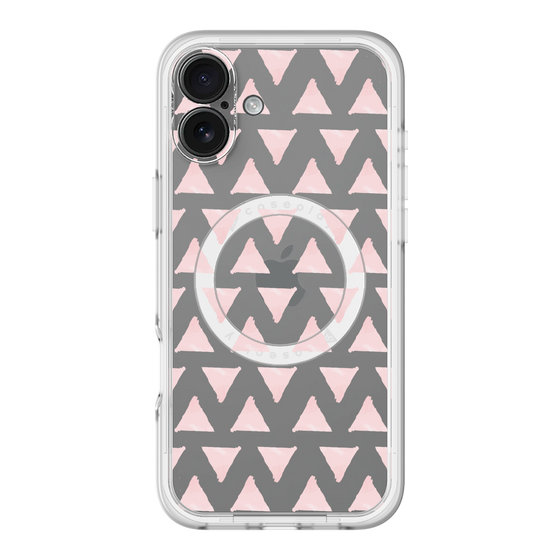 スリムプロテクションプレミアムケース with MagSafe［ オリジナル - 推し色三角 - ピンク ］