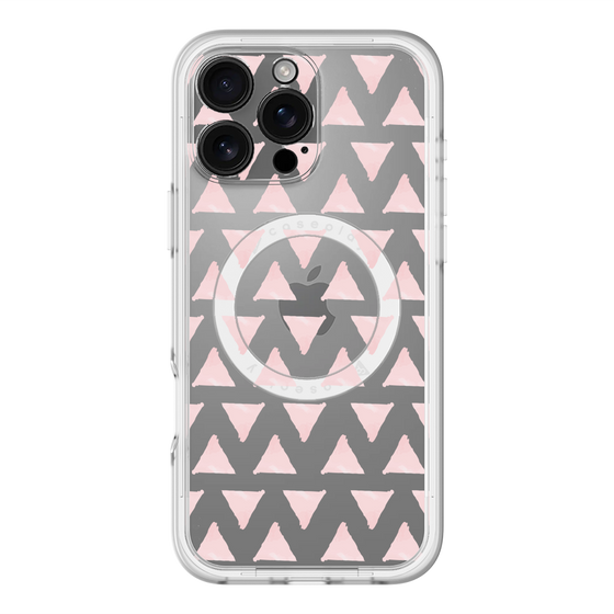 スリムプロテクションプレミアムケース with MagSafe［ オリジナル - 推し色三角 - ピンク ］