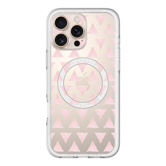 スリムプロテクションプレミアムケース with MagSafe［ オリジナル - 推し色三角 - ピンク ］