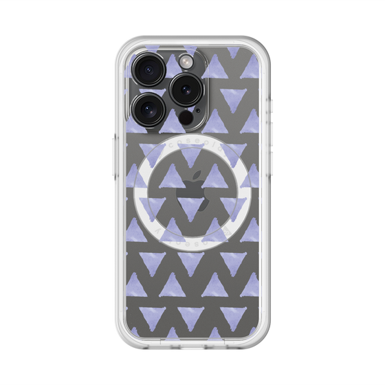 スリムプロテクションプレミアムケース with MagSafe［ オリジナル - 推し色三角 - パープル ］