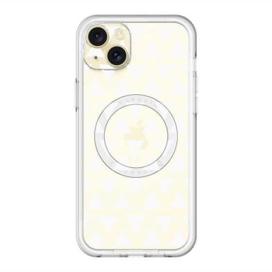 スリムプロテクションプレミアムケース with MagSafe［ オリジナル - 推し色三角 - ホワイト ］