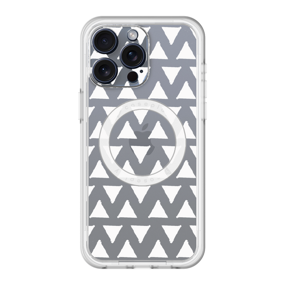 スリムプロテクションプレミアムケース with MagSafe［ オリジナル - 推し色三角 - ホワイト ］