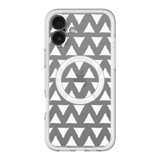 スリムプロテクションプレミアムケース with MagSafe［ オリジナル - 推し色三角 - ホワイト ］
