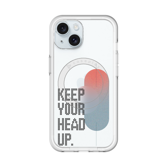 スリムプロテクションプレミアムケース with MagSafe［ オリジナル - ドットオーバーレイ - KEEP YOUR HEAD UP/A ］