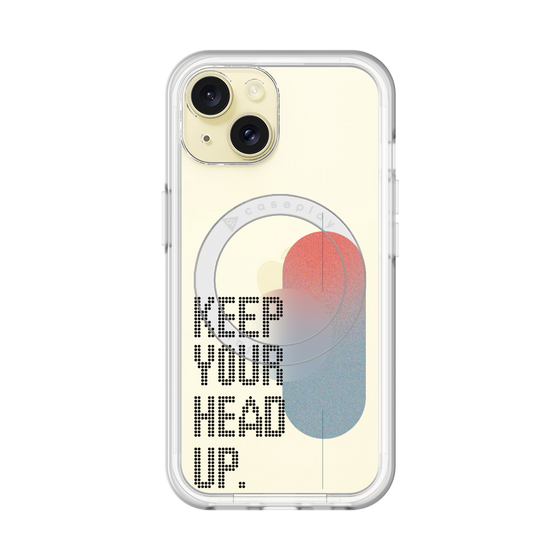 スリムプロテクションプレミアムケース with MagSafe［ オリジナル - ドットオーバーレイ - KEEP YOUR HEAD UP/A ］