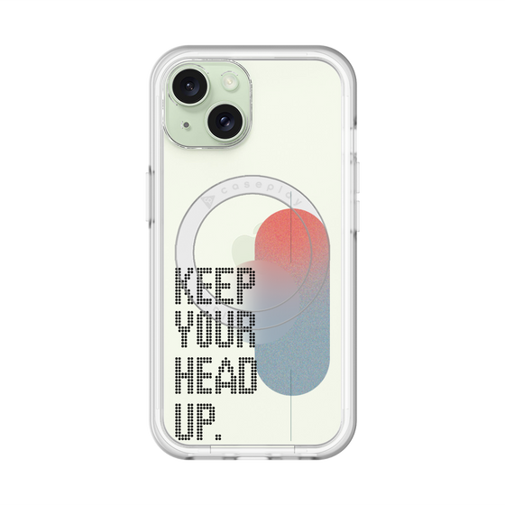スリムプロテクションプレミアムケース with MagSafe［ オリジナル - ドットオーバーレイ - KEEP YOUR HEAD UP/A ］