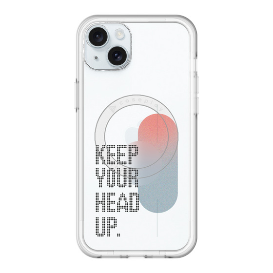 スリムプロテクションプレミアムケース with MagSafe［ オリジナル - ドットオーバーレイ - KEEP YOUR HEAD UP/A ］