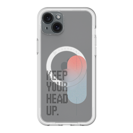 スリムプロテクションプレミアムケース with MagSafe［ オリジナル - ドットオーバーレイ - KEEP YOUR HEAD UP/A ］