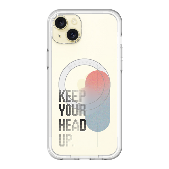 スリムプロテクションプレミアムケース with MagSafe［ オリジナル - ドットオーバーレイ - KEEP YOUR HEAD UP/A ］