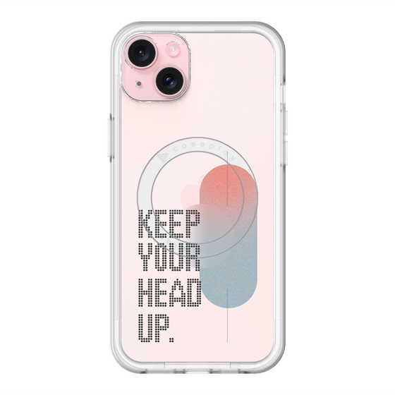 スリムプロテクションプレミアムケース with MagSafe［ オリジナル - ドットオーバーレイ - KEEP YOUR HEAD UP/A ］