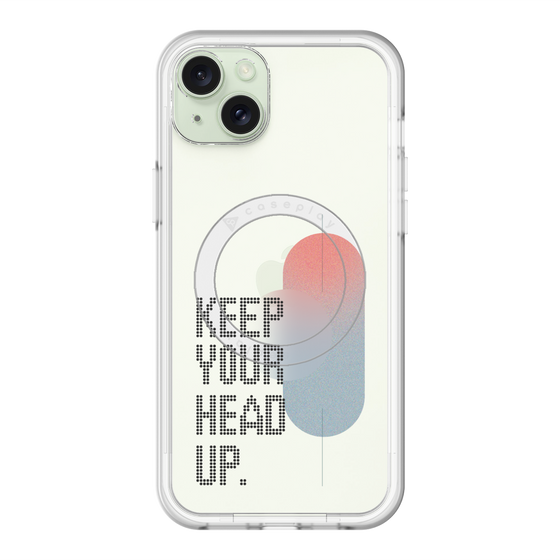 スリムプロテクションプレミアムケース with MagSafe［ オリジナル - ドットオーバーレイ - KEEP YOUR HEAD UP/A ］