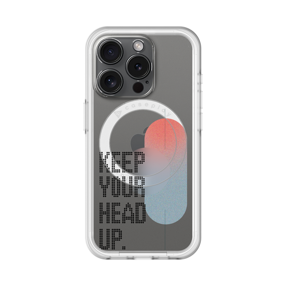 スリムプロテクションプレミアムケース with MagSafe［ オリジナル - ドットオーバーレイ - KEEP YOUR HEAD UP/A ］