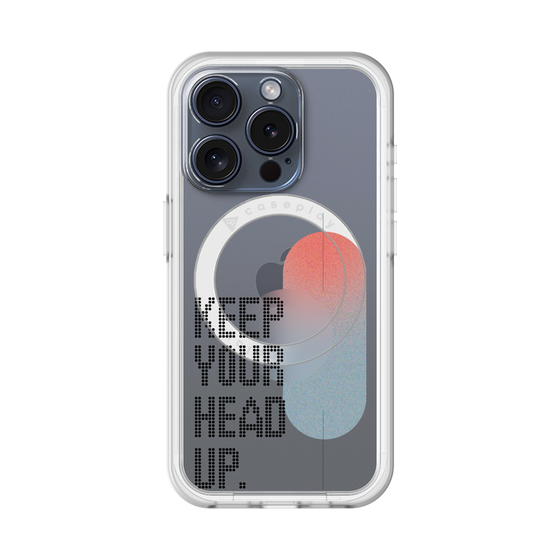 スリムプロテクションプレミアムケース with MagSafe［ オリジナル - ドットオーバーレイ - KEEP YOUR HEAD UP/A ］