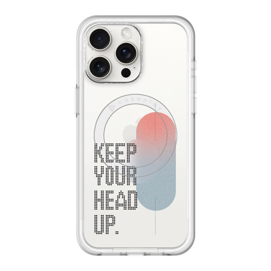 スリムプロテクションプレミアムケース with MagSafe［ オリジナル - ドットオーバーレイ - KEEP YOUR HEAD UP/A ］