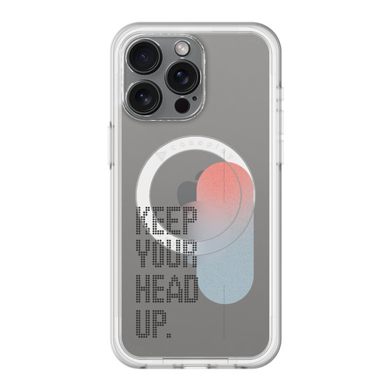 スリムプロテクションプレミアムケース with MagSafe［ オリジナル - ドットオーバーレイ - KEEP YOUR HEAD UP/A ］