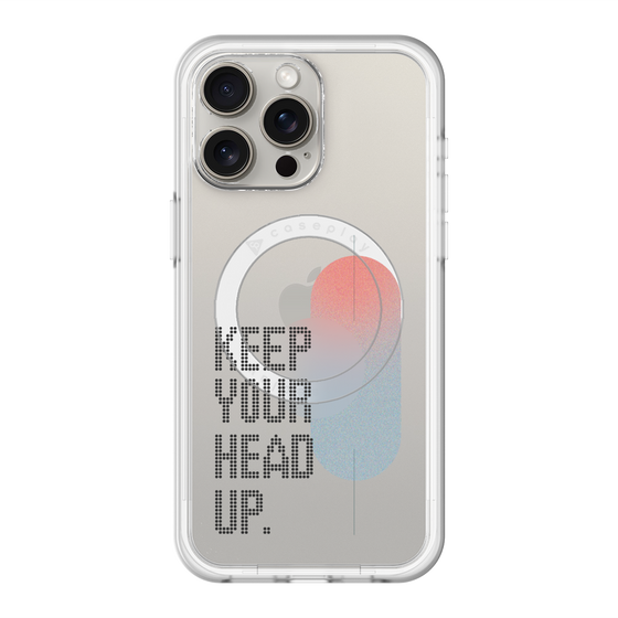 スリムプロテクションプレミアムケース with MagSafe［ オリジナル - ドットオーバーレイ - KEEP YOUR HEAD UP/A ］