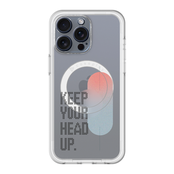 スリムプロテクションプレミアムケース with MagSafe［ オリジナル - ドットオーバーレイ - KEEP YOUR HEAD UP/A ］