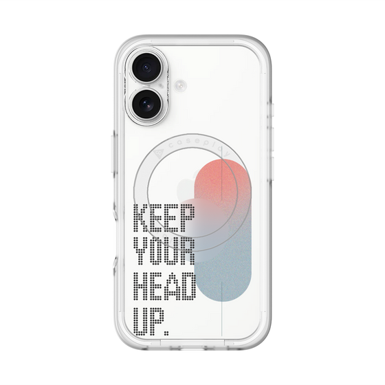 スリムプロテクションプレミアムケース with MagSafe［ オリジナル - ドットオーバーレイ - KEEP YOUR HEAD UP/A ］