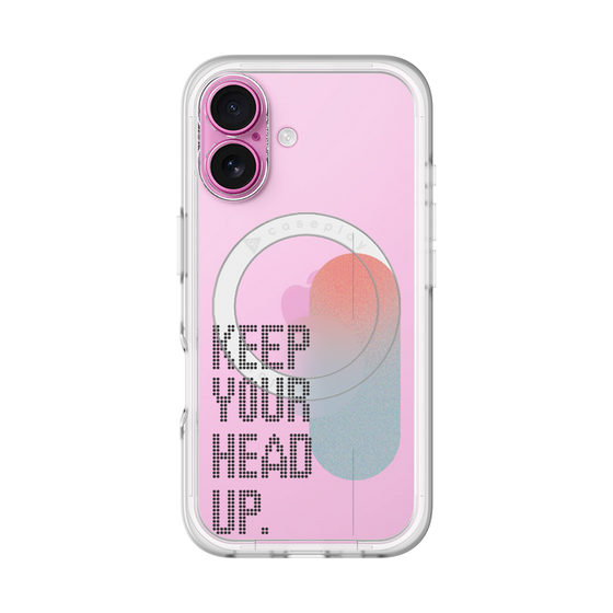 スリムプロテクションプレミアムケース with MagSafe［ オリジナル - ドットオーバーレイ - KEEP YOUR HEAD UP/A ］