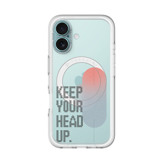スリムプロテクションプレミアムケース with MagSafe［ オリジナル - ドットオーバーレイ - KEEP YOUR HEAD UP/A ］