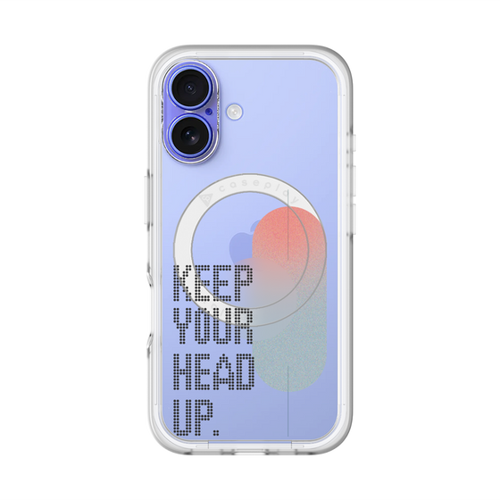 スリムプロテクションプレミアムケース with MagSafe［ オリジナル - ドットオーバーレイ - KEEP YOUR HEAD UP/A ］