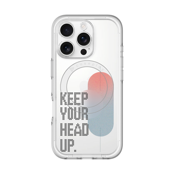 スリムプロテクションプレミアムケース with MagSafe［ オリジナル - ドットオーバーレイ - KEEP YOUR HEAD UP/A ］