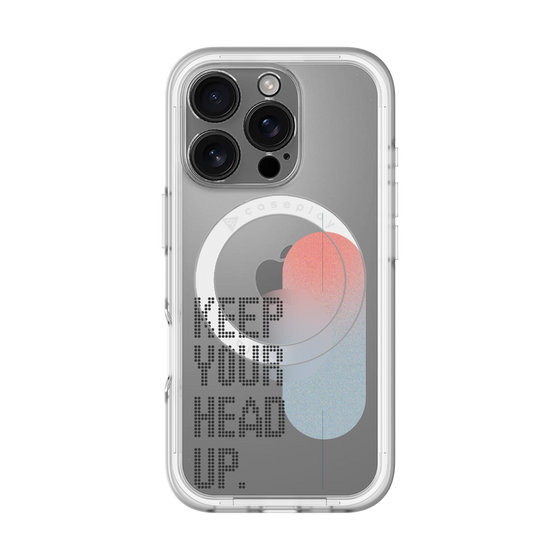 スリムプロテクションプレミアムケース with MagSafe［ オリジナル - ドットオーバーレイ - KEEP YOUR HEAD UP/A ］