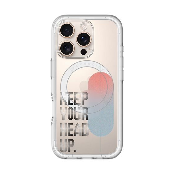 スリムプロテクションプレミアムケース with MagSafe［ オリジナル - ドットオーバーレイ - KEEP YOUR HEAD UP/A ］