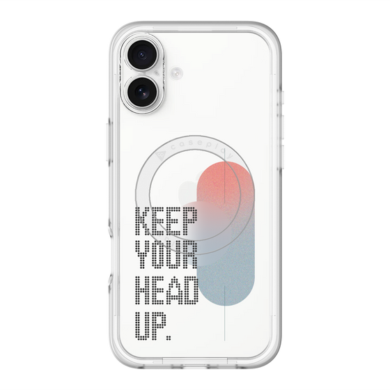 スリムプロテクションプレミアムケース with MagSafe［ オリジナル - ドットオーバーレイ - KEEP YOUR HEAD UP/A ］