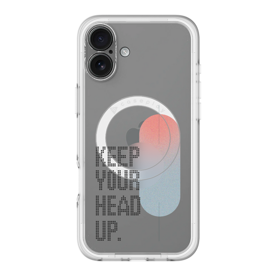 スリムプロテクションプレミアムケース with MagSafe［ オリジナル - ドットオーバーレイ - KEEP YOUR HEAD UP/A ］