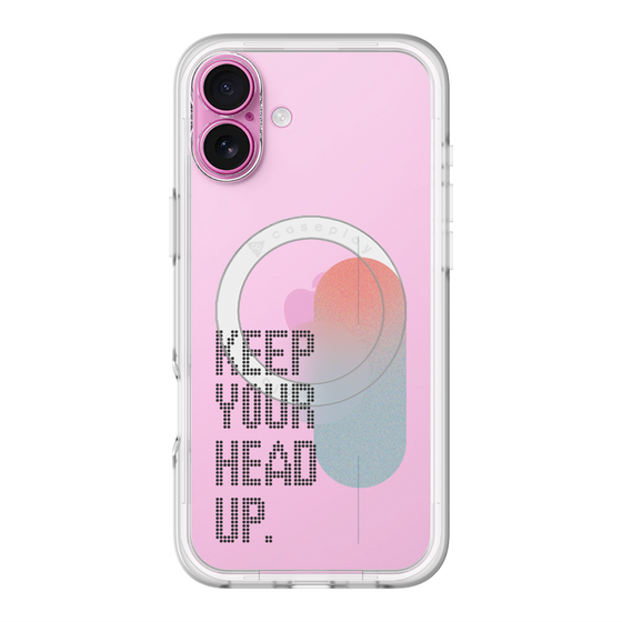 スリムプロテクションプレミアムケース with MagSafe［ オリジナル - ドットオーバーレイ - KEEP YOUR HEAD UP/A ］
