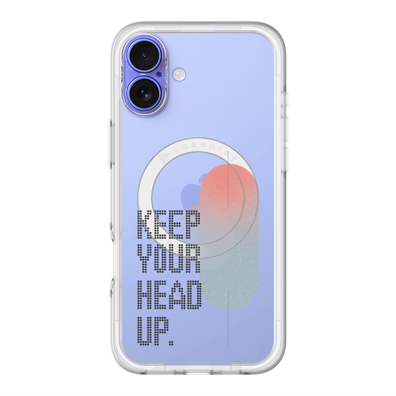 スリムプロテクションプレミアムケース with MagSafe［ オリジナル - ドットオーバーレイ - KEEP YOUR HEAD UP/A ］