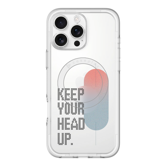 スリムプロテクションプレミアムケース with MagSafe［ オリジナル - ドットオーバーレイ - KEEP YOUR HEAD UP/A ］