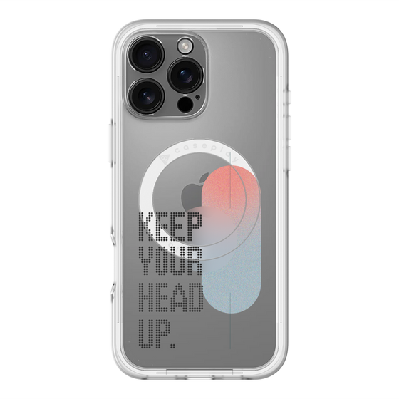 スリムプロテクションプレミアムケース with MagSafe［ オリジナル - ドットオーバーレイ - KEEP YOUR HEAD UP/A ］