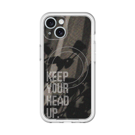 スリムプロテクションプレミアムケース with MagSafe［ オリジナル - ドットオーバーレイ - KEEP YOUR HEAD UP/B ］