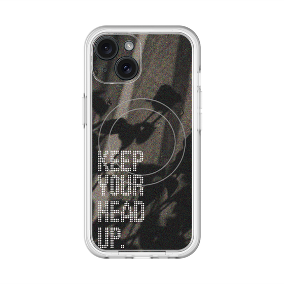 スリムプロテクションプレミアムケース with MagSafe［ オリジナル - ドットオーバーレイ - KEEP YOUR HEAD UP/B ］