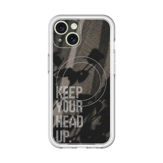 スリムプロテクションプレミアムケース with MagSafe［ オリジナル - ドットオーバーレイ - KEEP YOUR HEAD UP/B ］
