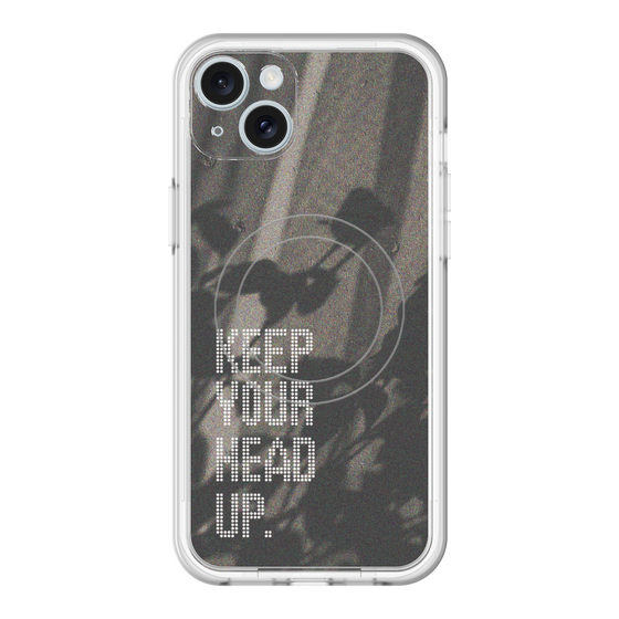 スリムプロテクションプレミアムケース with MagSafe［ オリジナル - ドットオーバーレイ - KEEP YOUR HEAD UP/B ］