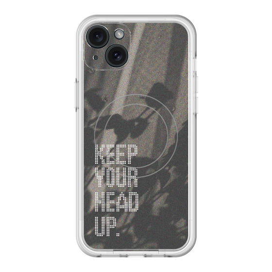スリムプロテクションプレミアムケース with MagSafe［ オリジナル - ドットオーバーレイ - KEEP YOUR HEAD UP/B ］
