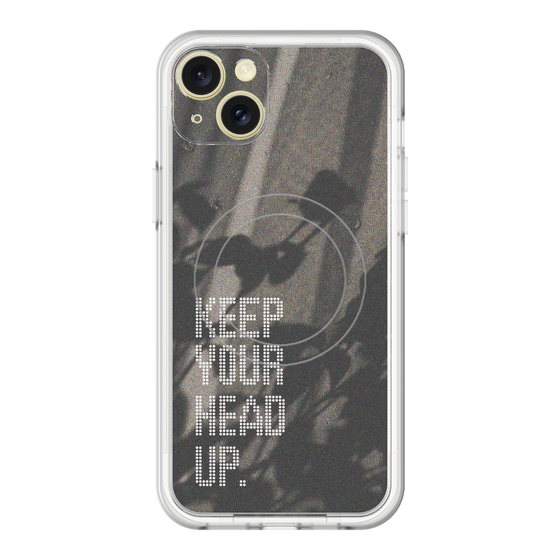 スリムプロテクションプレミアムケース with MagSafe［ オリジナル - ドットオーバーレイ - KEEP YOUR HEAD UP/B ］