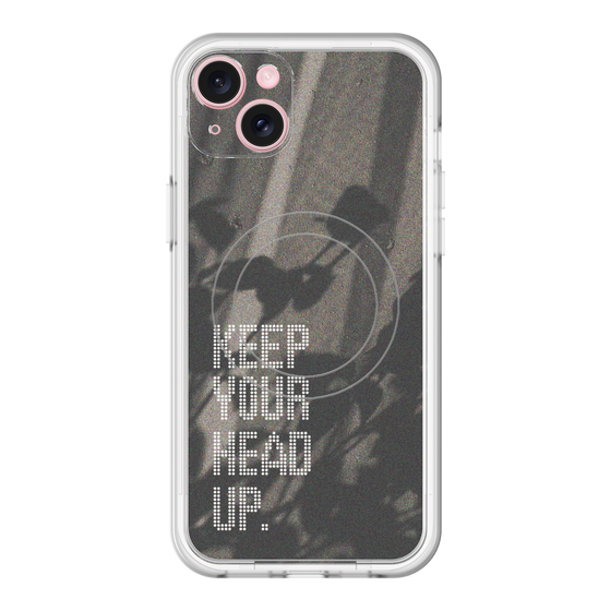 スリムプロテクションプレミアムケース with MagSafe［ オリジナル - ドットオーバーレイ - KEEP YOUR HEAD UP/B ］
