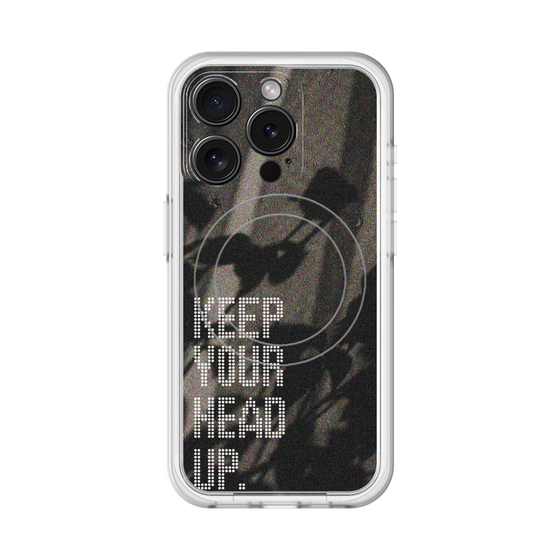 スリムプロテクションプレミアムケース with MagSafe［ オリジナル - ドットオーバーレイ - KEEP YOUR HEAD UP/B ］