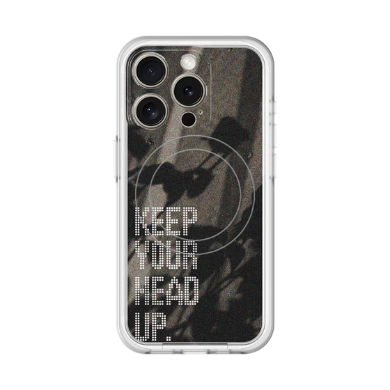 スリムプロテクションプレミアムケース with MagSafe［ オリジナル - ドットオーバーレイ - KEEP YOUR HEAD UP/B ］