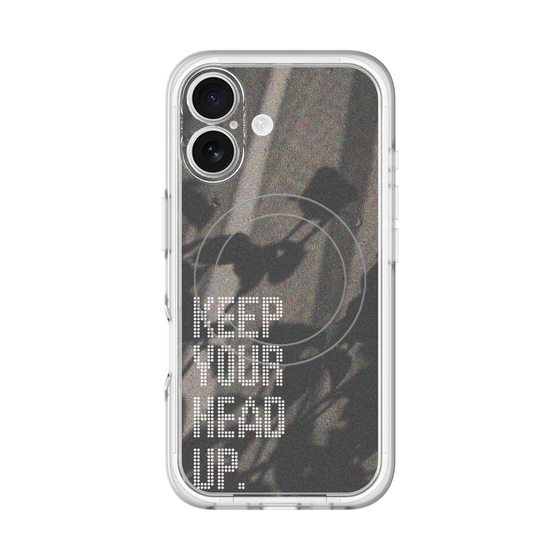 スリムプロテクションプレミアムケース with MagSafe［ オリジナル - ドットオーバーレイ - KEEP YOUR HEAD UP/B ］