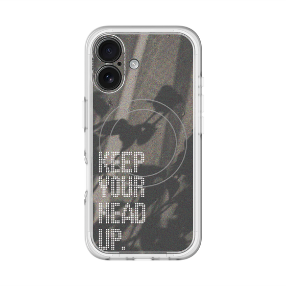 スリムプロテクションプレミアムケース with MagSafe［ オリジナル - ドットオーバーレイ - KEEP YOUR HEAD UP/B ］