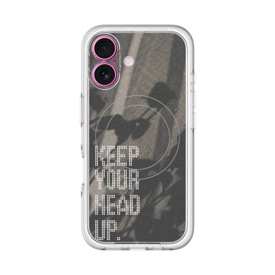 スリムプロテクションプレミアムケース with MagSafe［ オリジナル - ドットオーバーレイ - KEEP YOUR HEAD UP/B ］