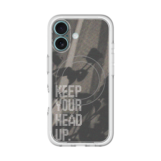 スリムプロテクションプレミアムケース with MagSafe［ オリジナル - ドットオーバーレイ - KEEP YOUR HEAD UP/B ］