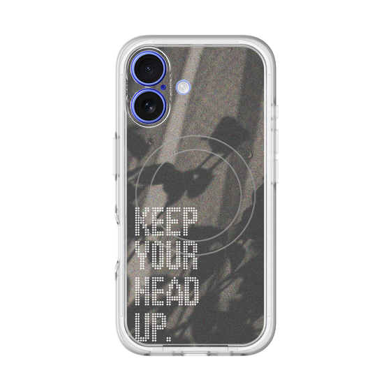 スリムプロテクションプレミアムケース with MagSafe［ オリジナル - ドットオーバーレイ - KEEP YOUR HEAD UP/B ］