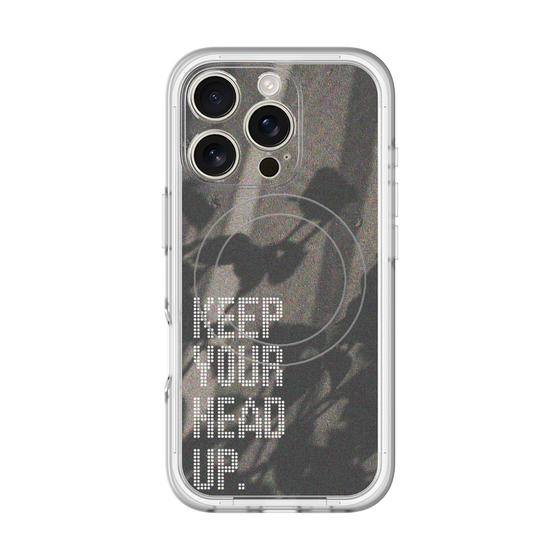 スリムプロテクションプレミアムケース with MagSafe［ オリジナル - ドットオーバーレイ - KEEP YOUR HEAD UP/B ］