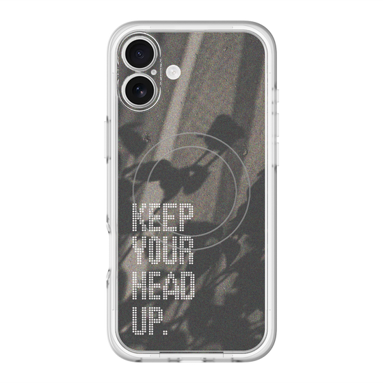 スリムプロテクションプレミアムケース with MagSafe［ オリジナル - ドットオーバーレイ - KEEP YOUR HEAD UP/B ］